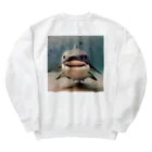 まな九郎ショップの可愛いサメ Heavyweight Crew Neck Sweatshirt