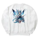 ロイ@イラストレーターHEXANFT販売美麗イラスト描きますの氷の妖精 Heavyweight Crew Neck Sweatshirt