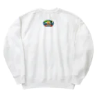 もふもふ♡けもっ娘村　(摩耶夕湖)の『釣り吉お稲荷ちゃん🎣🦊』Ａ楕円型 Heavyweight Crew Neck Sweatshirt