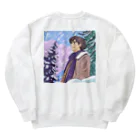 まにもにの雪国の男の子 Heavyweight Crew Neck Sweatshirt