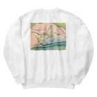 ハンドメイドSaoriのねこ♡寝子 Heavyweight Crew Neck Sweatshirt