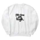 TaDan_StoreのFly free and high.【背面】 Heavyweight Crew Neck Sweatshirt