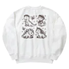 リトルスタイルズ　パパママ&子ども服の仲良し恐竜 Heavyweight Crew Neck Sweatshirt