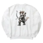 われらちきゅうかぞくのロビンキャット Heavyweight Crew Neck Sweatshirt