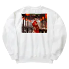 HokutoKenのチャイナ服少女 Heavyweight Crew Neck Sweatshirt