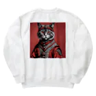 hogarakuの縄文猫 Heavyweight Crew Neck Sweatshirt