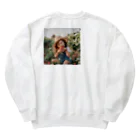 AQUAMETAVERSEの苺狩りで口にほうばんでいる女の子　ラフルール　1859 Heavyweight Crew Neck Sweatshirt