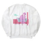 竜胆の花畑の気まぐれ　考え中 Heavyweight Crew Neck Sweatshirt