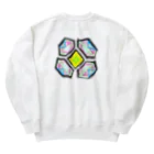 令和のくまさんのHeard Flower Heavyweight Crew Neck Sweatshirt