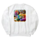 ニャーちゃんショップの眠りネコ Heavyweight Crew Neck Sweatshirt