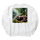 Tunakon_bのお昼寝カワウソ Heavyweight Crew Neck Sweatshirt