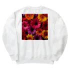 オンラインショップイエローリーフの色鮮やかな花 Heavyweight Crew Neck Sweatshirt