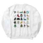 すとろべりーガムFactoryの【バックプリント】 ドットUMA図鑑 Heavyweight Crew Neck Sweatshirt