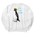 LalaHangeulのRockhopper penguin　(イワトビペンギン)　バックプリント Heavyweight Crew Neck Sweatshirt