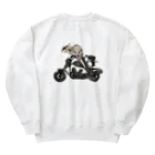 フクモモのモモンガ(バイクとカエル) Heavyweight Crew Neck Sweatshirt