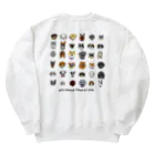 Dog Drawer Drawn by Dogの犬たくさん（犬種名なし・バックプリント） Heavyweight Crew Neck Sweatshirt