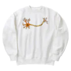 旨味教授といちごもちぷりんの神経細胞 Heavyweight Crew Neck Sweatshirt