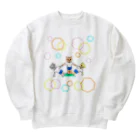 greetenの猫ちゃん組体操　運動会 Heavyweight Crew Neck Sweatshirt