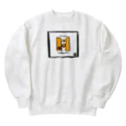 チャチャちゃんのチャチャちゃん（茶色角、擦れなし） Heavyweight Crew Neck Sweatshirt