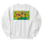 星の銀貨（アナログイラスト）のanxiety  Heavyweight Crew Neck Sweatshirt