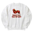 onehappinessのいちご　ミニチュアダックスフンド Heavyweight Crew Neck Sweatshirt