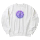 💖宇宙整体♪🌈♪こころからだチャンネル♪💖のcosmicmeditation violet Heavyweight Crew Neck Sweatshirt