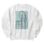 obosa_DENS/SABEAR_shop ＠SUZURIのrough drawing girl-1_ウェア Heavyweight Crew Neck Sweatshirt