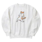 なでしこ@デザインののんびりねこ Heavyweight Crew Neck Sweatshirt