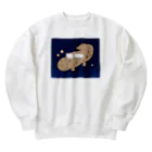 いろはにゃんこ堂のオオサンショウウオとちびにゃんず Heavyweight Crew Neck Sweatshirt