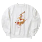 きこってぃー with SUZURIのらーみょんりばぁー Heavyweight Crew Neck Sweatshirt