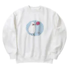 Cocotte Mottoのコスモスと文鳥 Heavyweight Crew Neck Sweatshirt