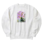 SUZURI.KEY-CHANの昼咲き月見草BF0902 Heavyweight Crew Neck Sweatshirt