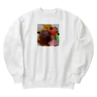 あゆのしおやきの白玉あんみつ Heavyweight Crew Neck Sweatshirt