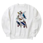 Hungry Freaksのムジルリツグミ、チャカタルリツグミ、タウンゼントアメリカムシクイ Heavyweight Crew Neck Sweatshirt