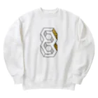 D-MALIBUの幾何学的錯視デザインにアニマル柄を添えて Heavyweight Crew Neck Sweatshirt