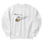 幸うさ.comの飛車がビューン Heavyweight Crew Neck Sweatshirt