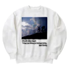 hisamerukaの人生を豊かにする格言・自転車 Heavyweight Crew Neck Sweatshirt