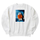 HARUNA AOKIのしゃぼんぼん・朝焼けのオレンジニット Heavyweight Crew Neck Sweatshirt