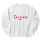 toujoursのtoujour red Heavyweight Crew Neck Sweatshirt