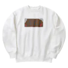 カエルが好きな人のお店の寒い朝のエネルギー Heavyweight Crew Neck Sweatshirt