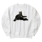 ちびまる一族の乱の猛獣おまるぴぴ Heavyweight Crew Neck Sweatshirt