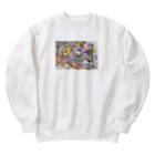 春のたけのこのメカメカ女の子 Heavyweight Crew Neck Sweatshirt