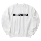 HI-IZURUのHIｰIZURU（黒文字）背中にロゴ　ヘビーウェイトスウェット（淡色仕様） Heavyweight Crew Neck Sweatshirt