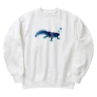 うすたのブラックライト・ウーパールーパー Heavyweight Crew Neck Sweatshirt