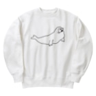 neconos Goodsのあざらしのひと（黒） Heavyweight Crew Neck Sweatshirt