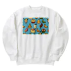 にく、ましましで。のバナナパーティー Heavyweight Crew Neck Sweatshirt