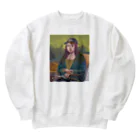 えりチャンの酔いチャンの焚き火する名画のあのヒト Heavyweight Crew Neck Sweatshirt