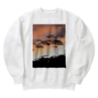 softihhardの京都　鴨川の夕暮れ Heavyweight Crew Neck Sweatshirt