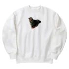 imodolmame_shopのおもしろ顔のこまめちゃん Heavyweight Crew Neck Sweatshirt