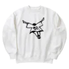 オオサンショウウオの祭りに飛び込むくん Heavyweight Crew Neck Sweatshirt